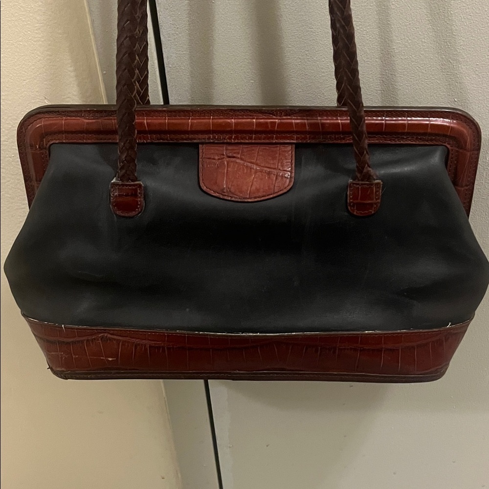 Brighton leather Black and Brown Women's Handbag - Picture 4 of 8